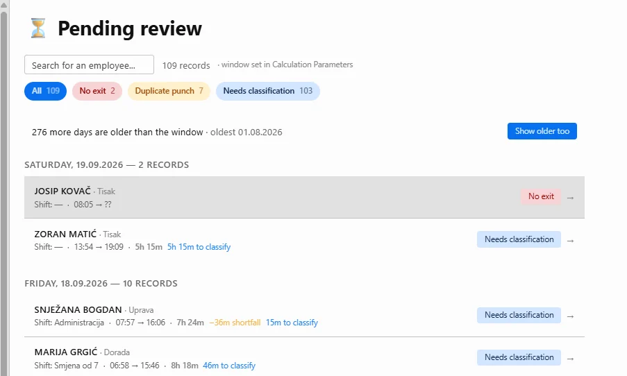 Review queue, light theme
